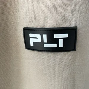 PLT PrettyLittleThing Beige Cream Badge Detail Straight Leg Fleece Sweatpants S thumbnail 4