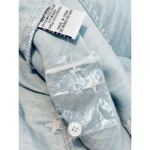 Velvet‎ Heart Peplum Tank Top Light Blue Chambray White Embroidered Stars Med thumbnail 5