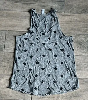 Alternative Apparel Gray Tank Top with Black Stars thumbnail 1