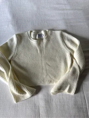 Princess Polly Cream Cropped Sweater - S/M thumbnail 6