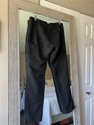 FIGS Technical Collection Black Scrub Pants Drawstring Waist Twill Size Small thumbnail 2