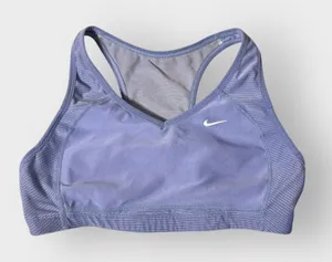Nike Sports Bra Women M Purple‎ Racerback Mesh Padded Dri-FIT Athletic Support thumbnail 1