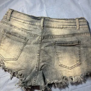 Source Unknown Light Blue Frayed Jean Shorts thumbnail 15