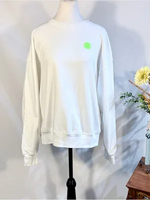G/FORE Coordinates French Terry Oversized Pullover Sweatshirt White Sz L🧡 Size L thumbnail 10