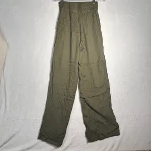 Melrose and Market Olive Green Wide Leg Pants Elastic Waist‎ Drawstring XS thumbnail 2
