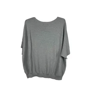 Quince Womens XL Gray Cotton Cashmere Blend Relaxed Short Sleeve Sweater NWT thumbnail 2