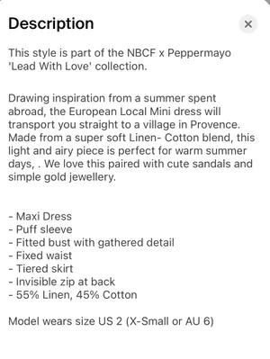 Peppermayo European Linen Dress thumbnail 5