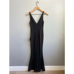 Lulu’s Melora Black Sleeveless Maxi Dress Elegant Black V-Neck Evening Dress NWT thumbnail 9