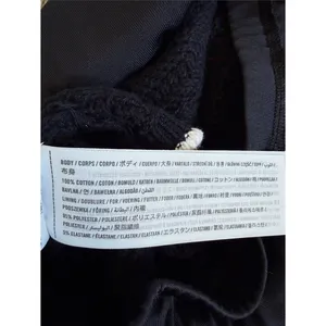 Abercrombie & Fitch Crochet Knit Crop Cami Small Black White Cotton Bra Top thumbnail 5