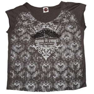 HARLEY DAVIDSON TAPESTRY LADIES TRIBAL RAGLAN V-NECK SHIRT 2X Smokey mountains thumbnail 1