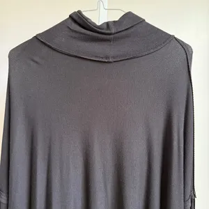 Free People We The Free Relaxed Witchy Slouchy Lagenlook Cowl Neck Top XS Black thumbnail 8