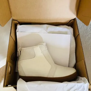 Sorel Out N About Wedge Leather Bootie, Ankle Boots White/Sea Salt, Size 8, NWT‎ thumbnail 13
