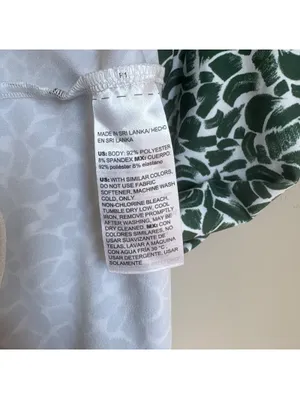 Chicos Polo Dress Womens 3 XL Green White Abstract Print Zip Golf Tennis EUC thumbnail 4