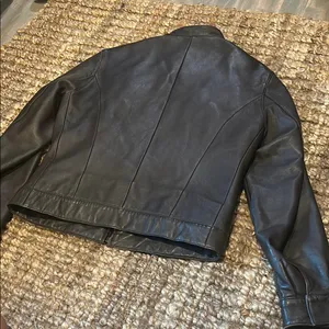 Ritz USA Vintage Brown Leather Moto Jacket Size Medium thumbnail 13