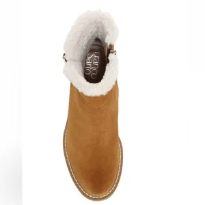 FRANCO‎ SARTO Ulayna Water Resistant Suede Fleece Wedge Bootie, Brown, 11, NWT thumbnail 5