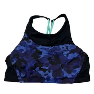 Athleta Women's Camo High Neck Bikini Top Size S‎ Multicolor Athletic NWT thumbnail 6