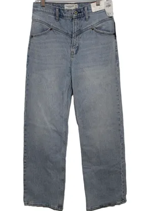 Abercrombie & Fitch The '90s Relaxed Jean High Rise Blue Jeans Size 26 2 NWT NEW thumbnail 1
