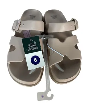 wild fable Neutral Beige Double-Strap Slide Sandals NWT thumbnail 1