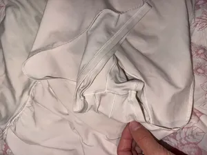 Aerie White Crossover Shorts thumbnail 4