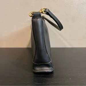 Vintage COACH 9311 Bleecker Demi Mini Hand Pouch Purse Wristlet Black Leather thumbnail 5