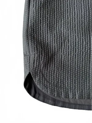Madewell Mini Skirt Size 12 Black Silver Polka Dots Casual Work Classic City thumbnail 4