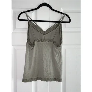 American Eagle Soft & Sexy Rib Cami Womens‎ Size S Green Lace Trim Boho Tank Top thumbnail 2
