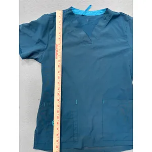 Carhartt Scrub Top V-Neck Teal Blue Medical Uniform Workwear Top Size S‎ thumbnail 8
