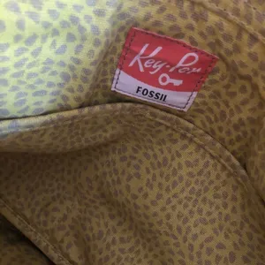 Fossil Large Wax Canvas Key-Per Shoulder Bag Tote Floral Print Pockets 15X14 thumbnail 9