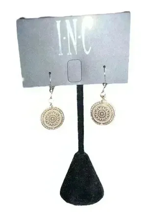 I.N.C.‎ Gold/Silver Round Drop Earrings Gold thumbnail 1