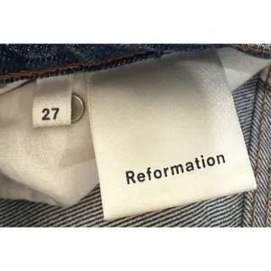 Reformation Winona Mid Rise Straight Leg Jeans Crop Baltic Button Fly‎ Size 27 thumbnail 5