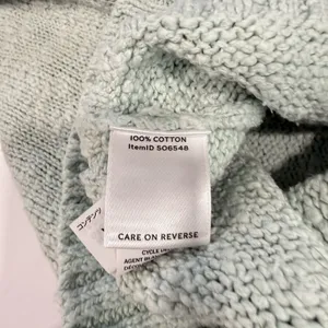 LL Bean Signature Blue Green Cotton‎ Ragg Crewneck Pullover Sweater Size XS thumbnail 9