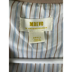 Maeve Pleated Back Belted Blazer Beige Tailored Career Office Jacket Size Small thumbnail 7