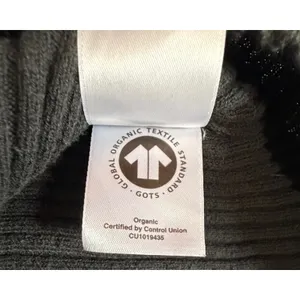 Everlane Womens LOrganic Cotton Poncho Sweater Black Side Slit Crew Neck Ribbed thumbnail 7
