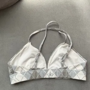 Alo Yoga Vapor Argyle Splendor Bra Gravel/Titanium XS thumbnail 4