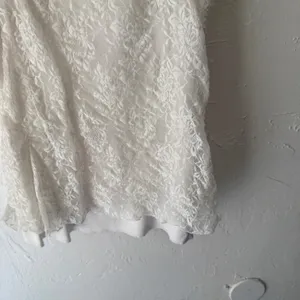 Maurices White Lace Cami Tank Top M Floral Lined Y2K‎ Coquette Layering Stretchy thumbnail 3