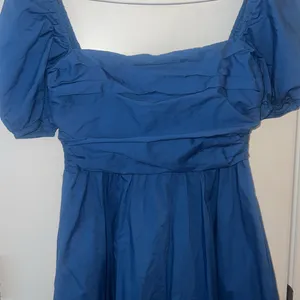 Few Moda O.P.T River Blue Puff Sleeve Midi Dress size Large L thumbnail 4