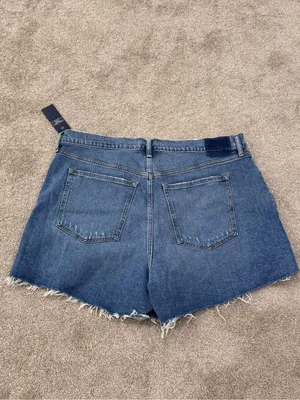 New! Abercrombie Sz 34/18 The 4 inch Mom Shorts Denim Cutoff thumbnail 4