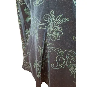 R&M Richards Womens Size 6 Petite Velvet Suit Jacket Deep Teal Green Embellished thumbnail 5