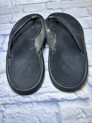 OluKai Ohana Sandals Womens Size 11 Black Flip Flops Thong Comfort Summer thumbnail 8