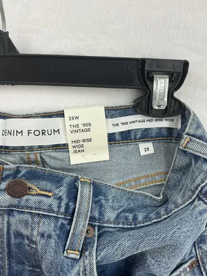 Denim Forum Wide-Leg Jeans in Medium Blue Wash 841 thumbnail 3