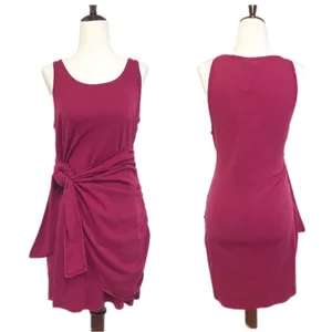 L*SPACE Cypress Burgundy Red Wrap Front Mini‎ Tank Dress Casual Beach Size Small thumbnail 2