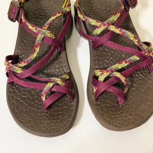 Chacos Z/Cloud X2 Women Strappy Sandals Vibram Sole Purple Maroon Multi Size 7 thumbnail 3