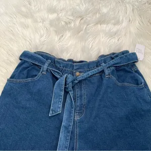 Time‎ and Tru Women's Size 18 Fashion Short Denim Medium Wash Tie Waist Stretch thumbnail 7