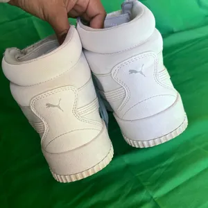 Puma White High-Top Sneakers thumbnail 3
