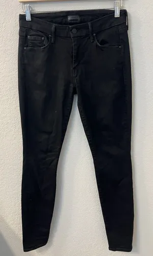 Mother‎ Denim The Looker Black Denim Women's Jeans 27 thumbnail 1