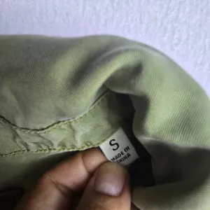 Blank NYC Women Sage Green Lyocell Cropped Utility Military‎ Jacket S thumbnail 4