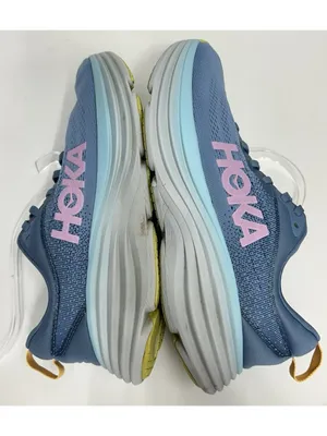 HOKA One One Bondi 8 Women’s SIZE 9 B Shadow Dusk Blue Pink Running Shoes NICE thumbnail 9