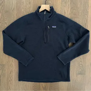 Patagonia Women's Quarter Zip Pullover Better Sweater in New Navy Blue Medium thumbnail 7