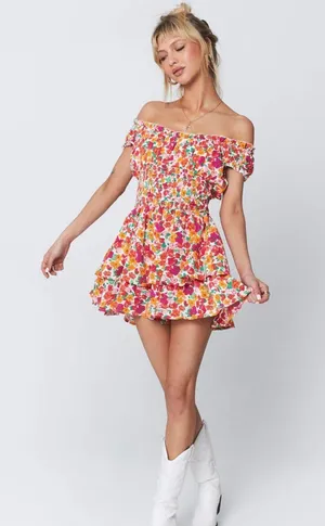 Princess Polly THE LOVE GALORE ROMPER MULTI FLORAL thumbnail 1