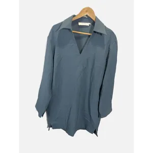 ASTR The Label Shift Dress Women Medium Blue V-Neck Long Sleeve Mini ADR102433 thumbnail 3
